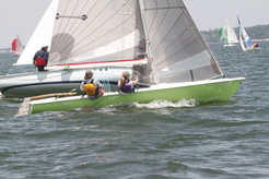 Racing a sailboat on central north carolina